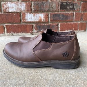 Men’s Plain Toe Slip-on Brown Shoes